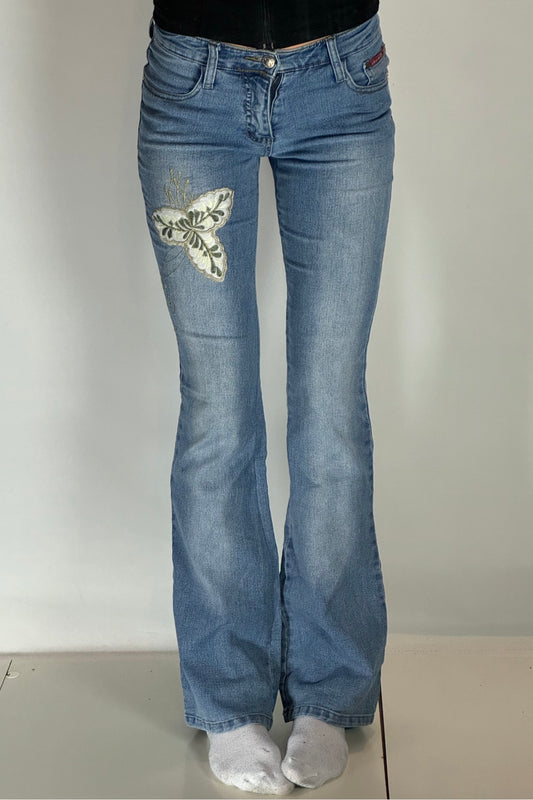 Utsvängda jeans stl: XS