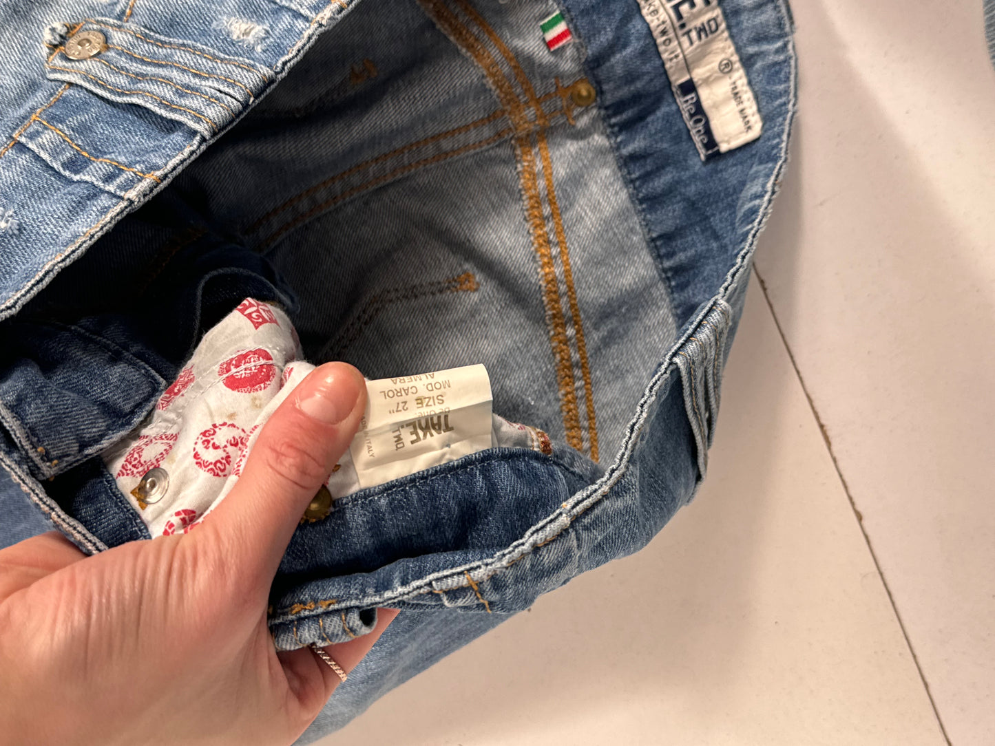Lavtaljede jeans str: S