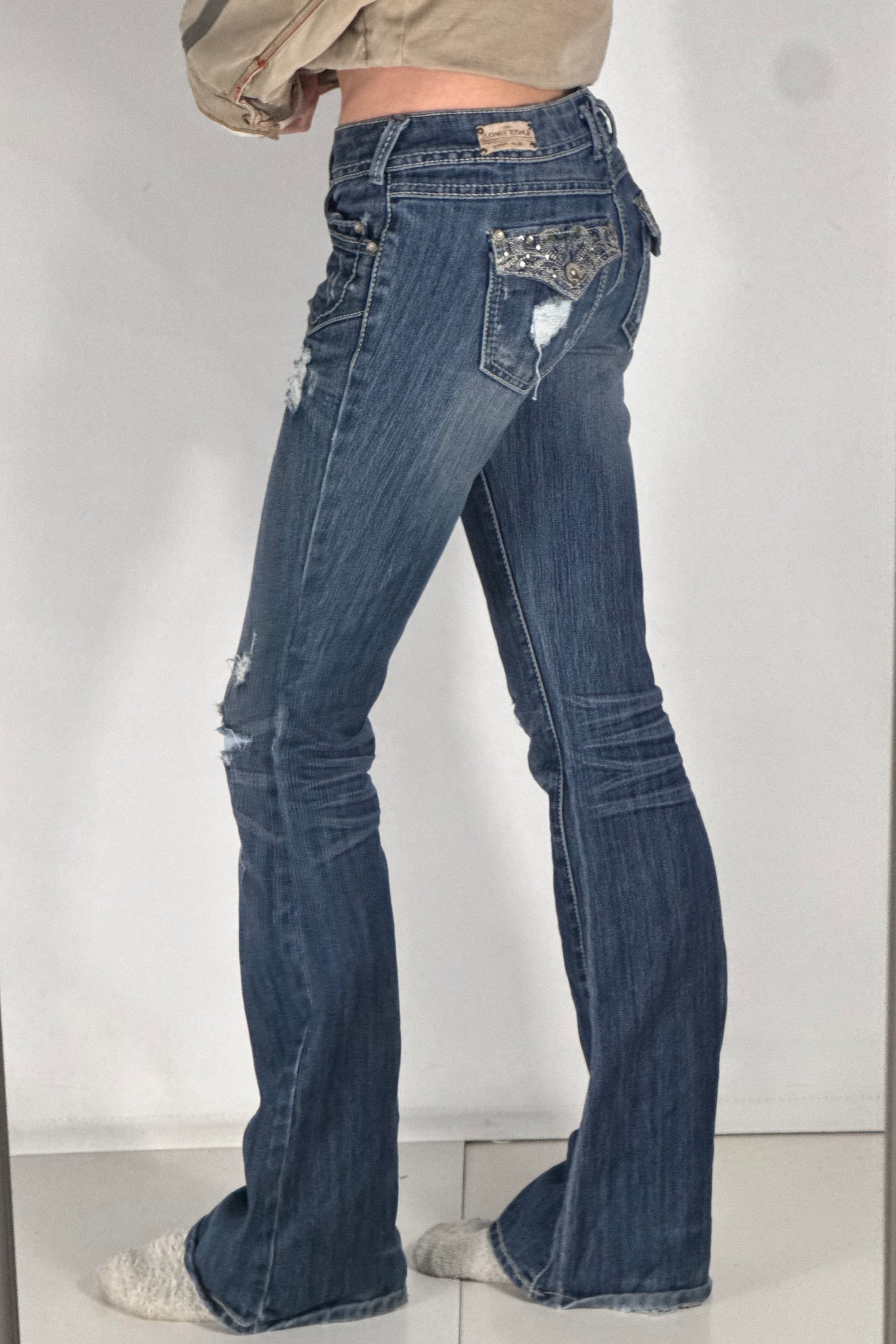 Lågmidjade jeans stl: S