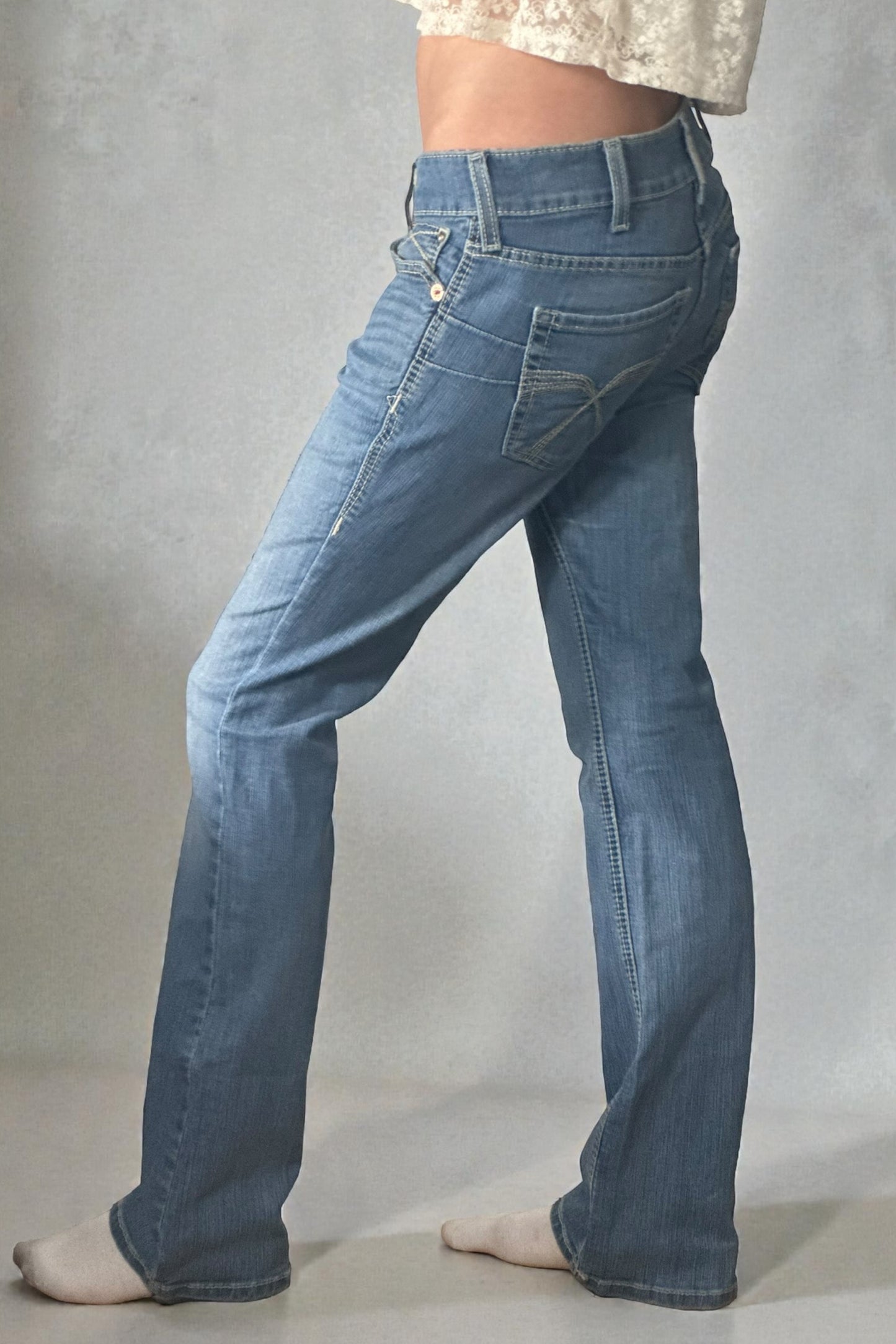 Lavtaljede jeans str: S