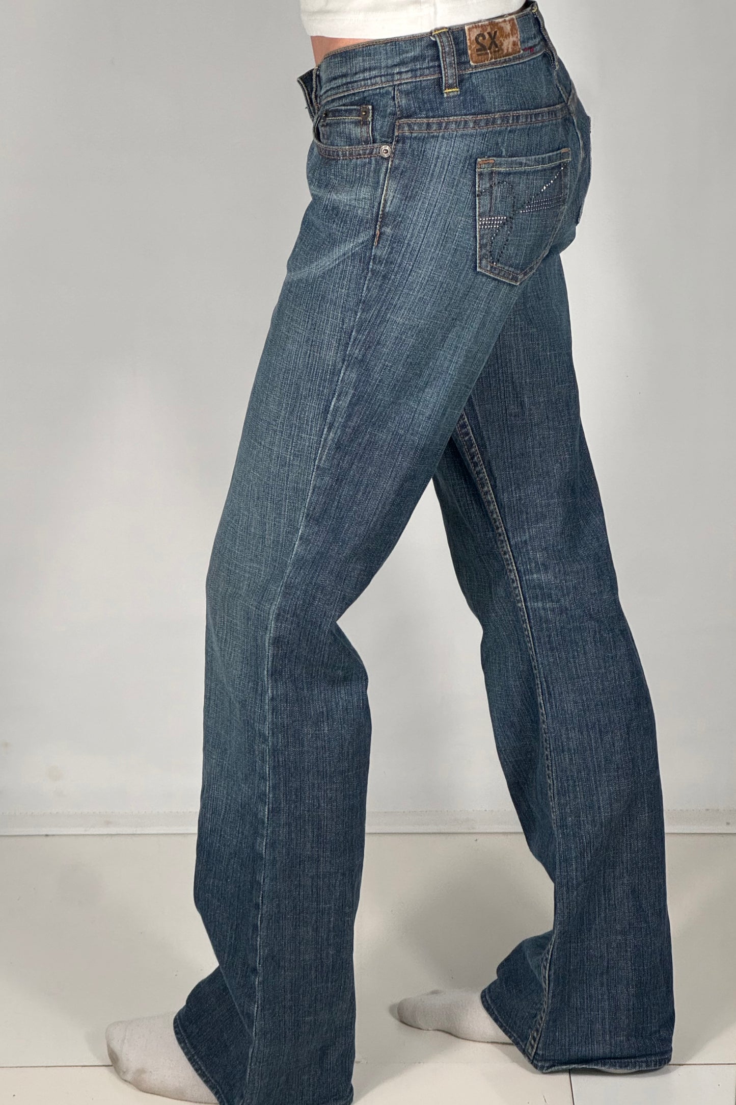 Lavtaljede jeans str: S