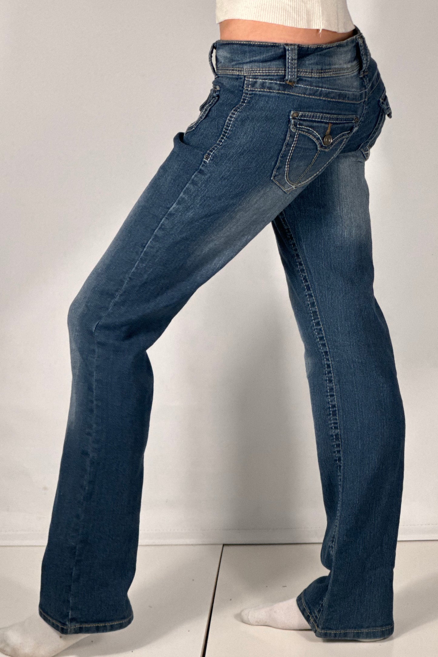 Lavtaljede jeans str: S