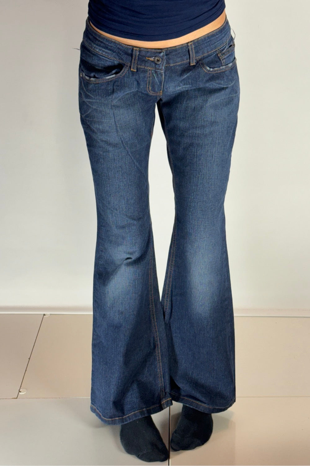 Lågmidjade jeans–stl: S/M