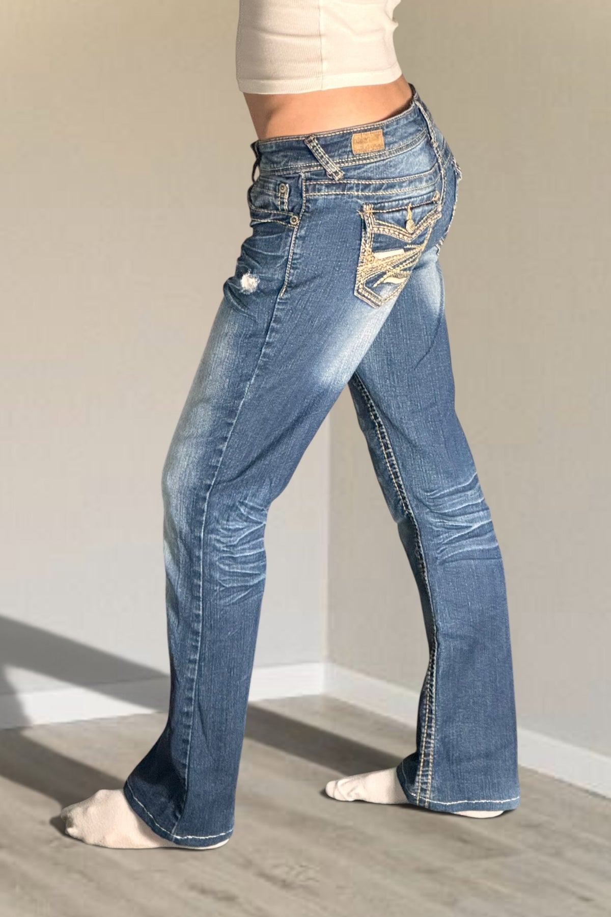 Lågmidjade jeans stl: S