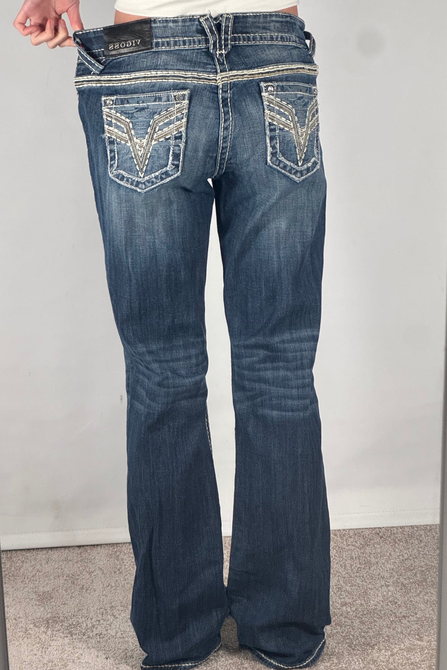 Lavtaljede jeans str: S