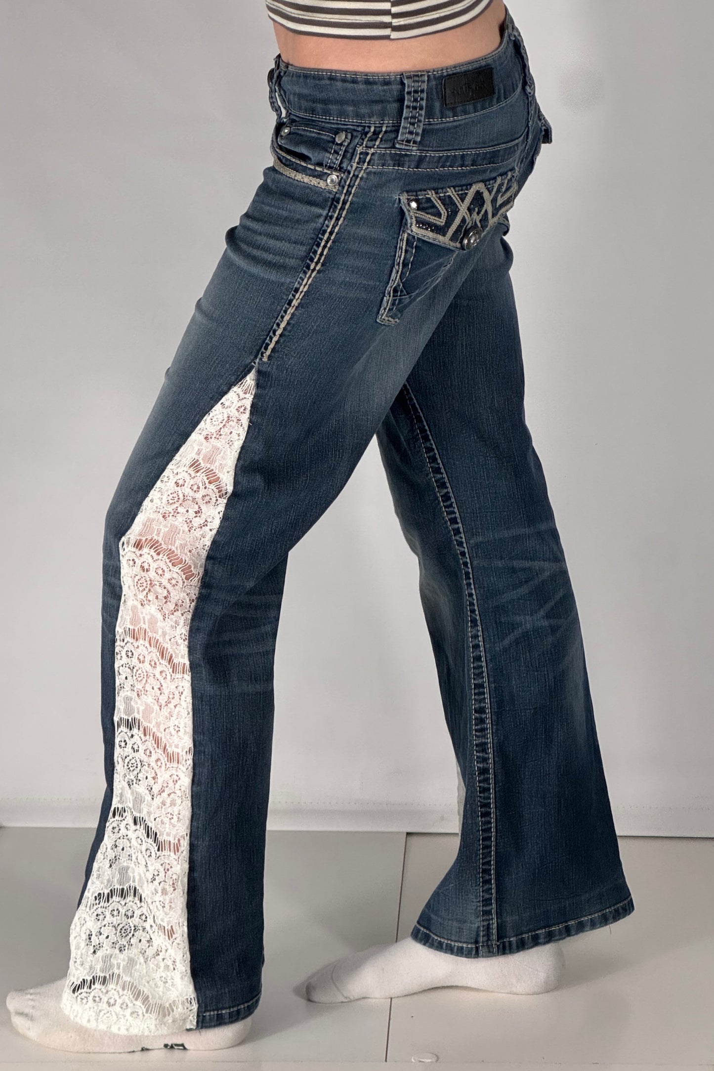 Lavtaljede jeans str: S