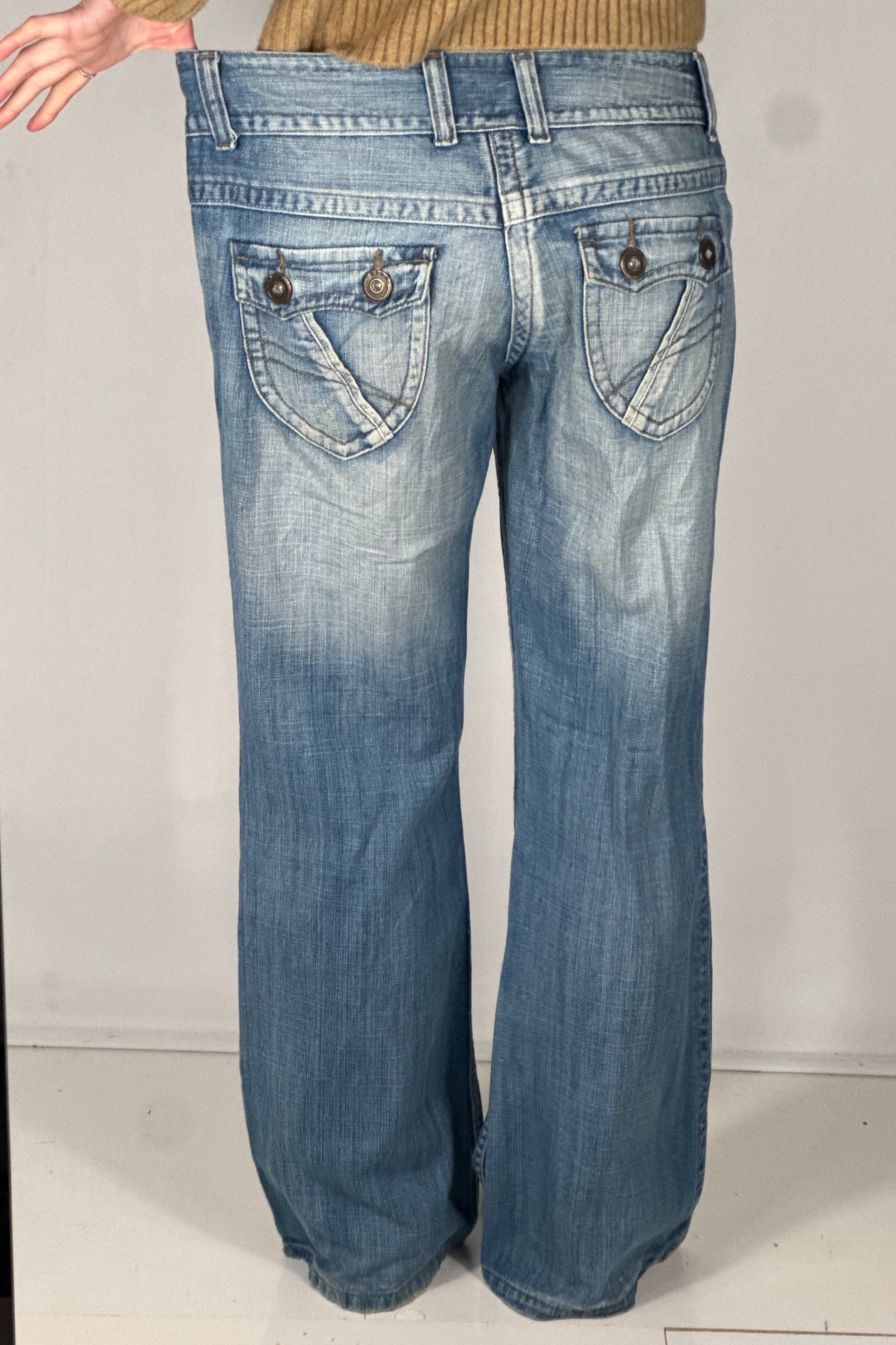 Lavtaljede jeans str: M