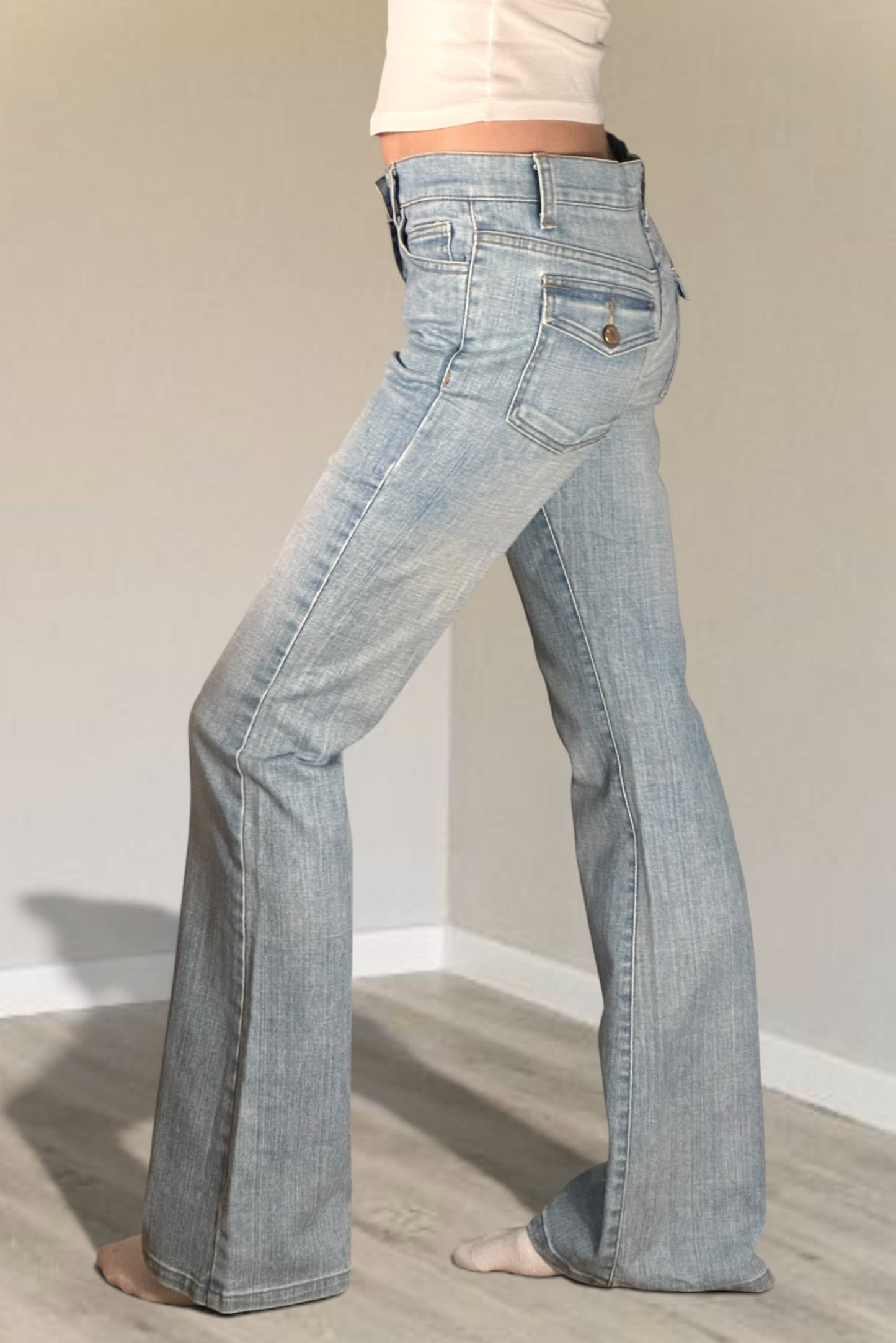 Utsvängda jeans stl: XS