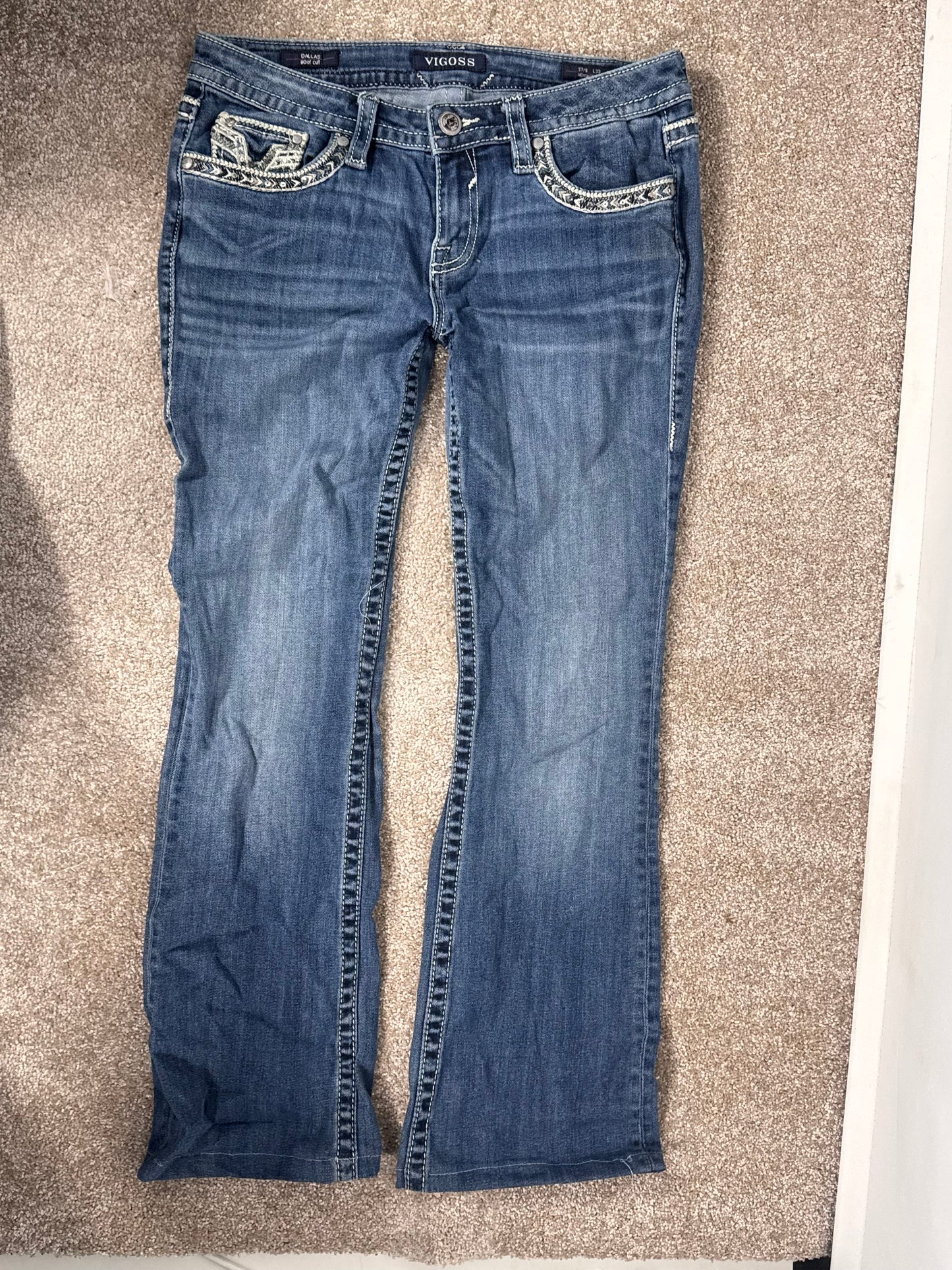 Lavtaljede jeans str: S