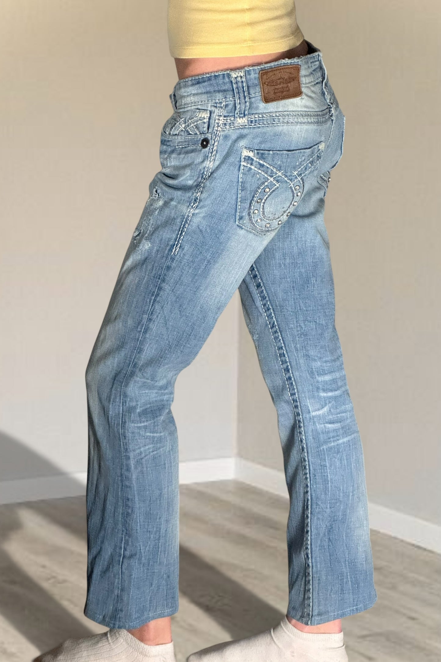 Lågmidjade jeans stl: S