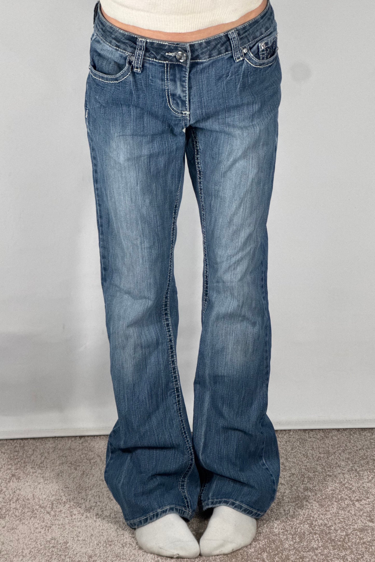 Lavtaljede jeans str: M