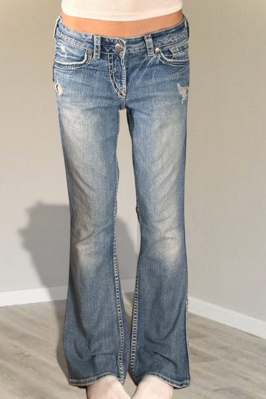 Utsvängda jeans stl: S