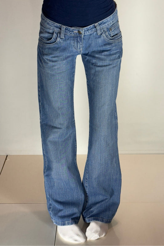 Lågmidjade jeans–stl: S
