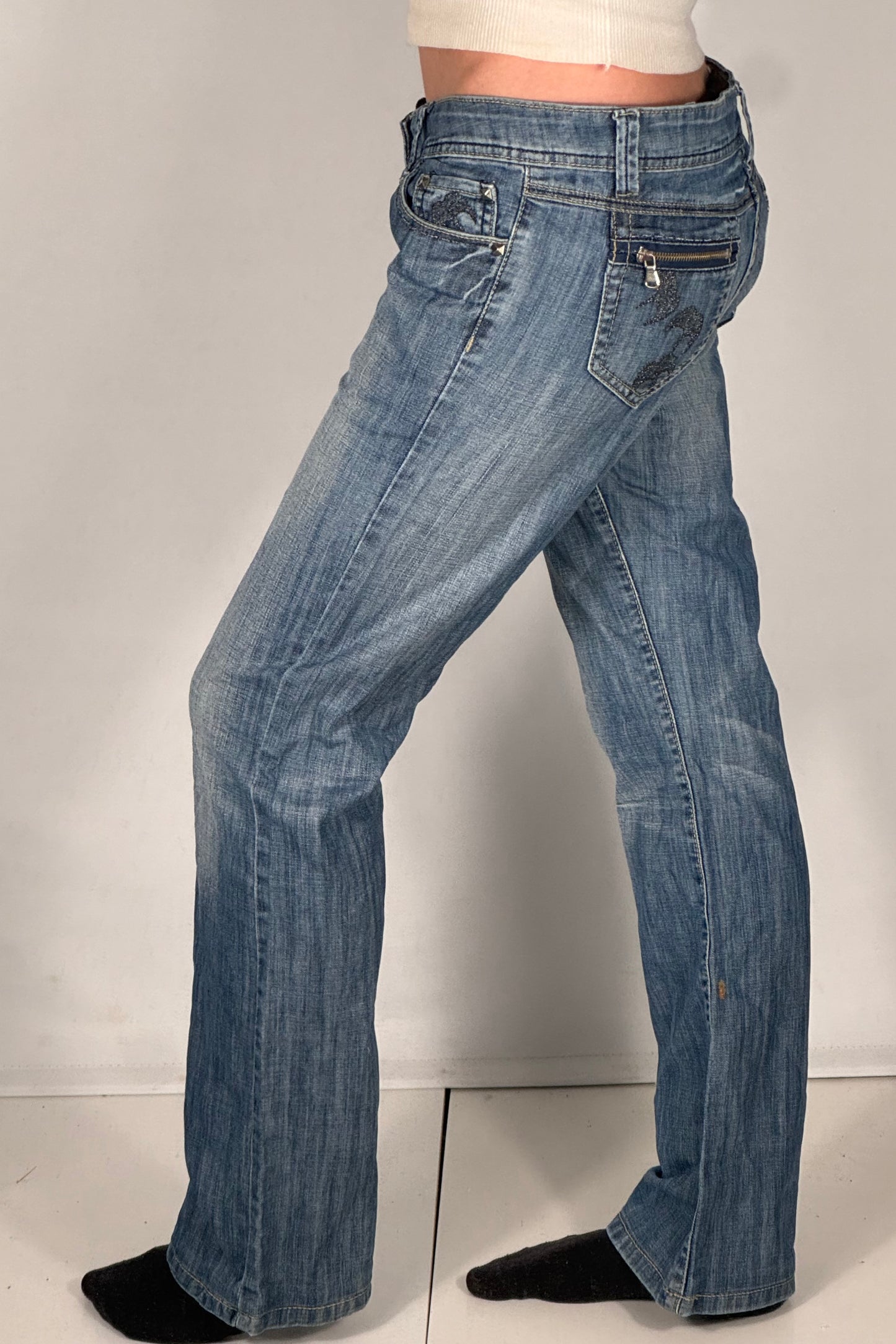 Lågmidjade jeans stl: S