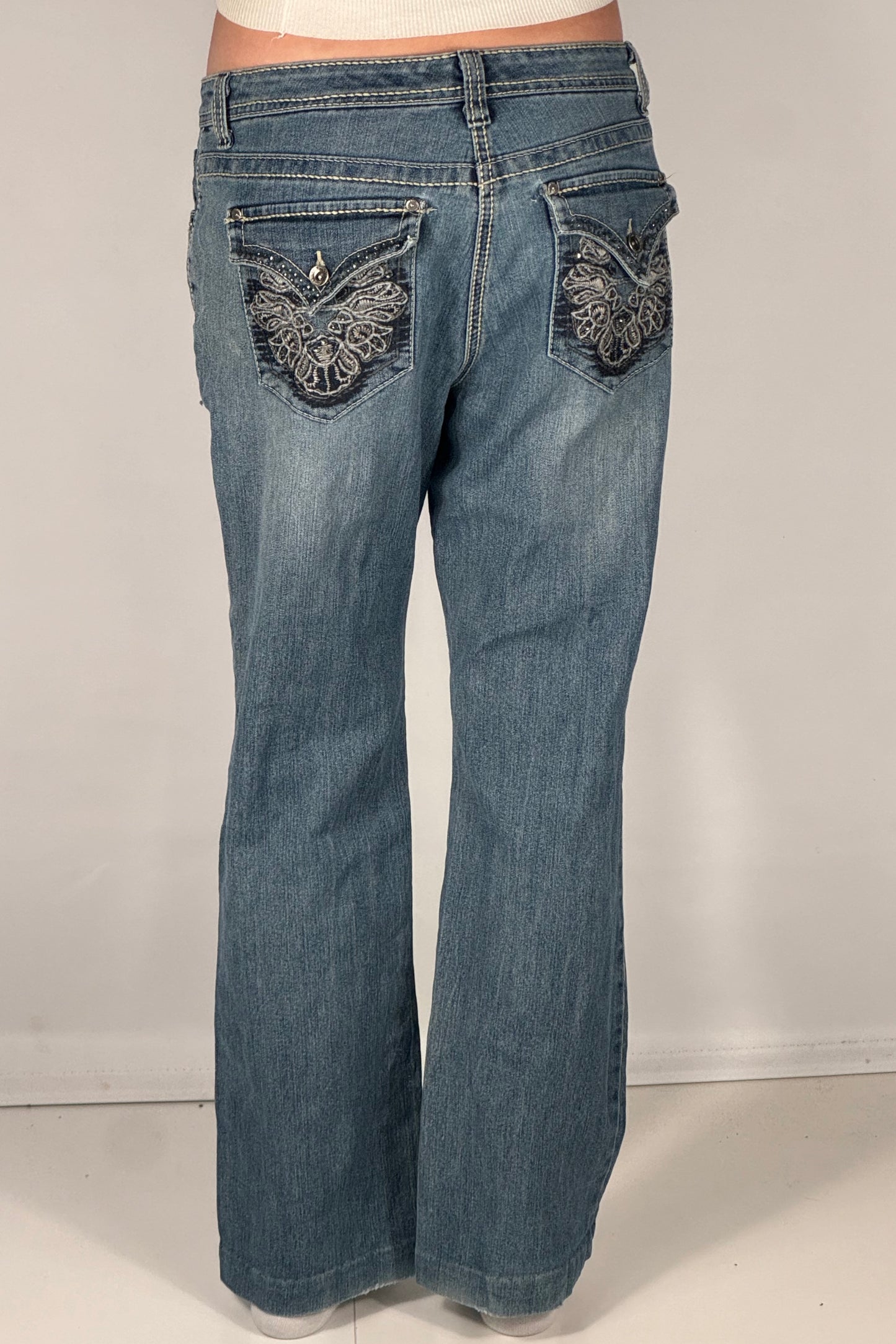 Utsvingte jeans str: S/M