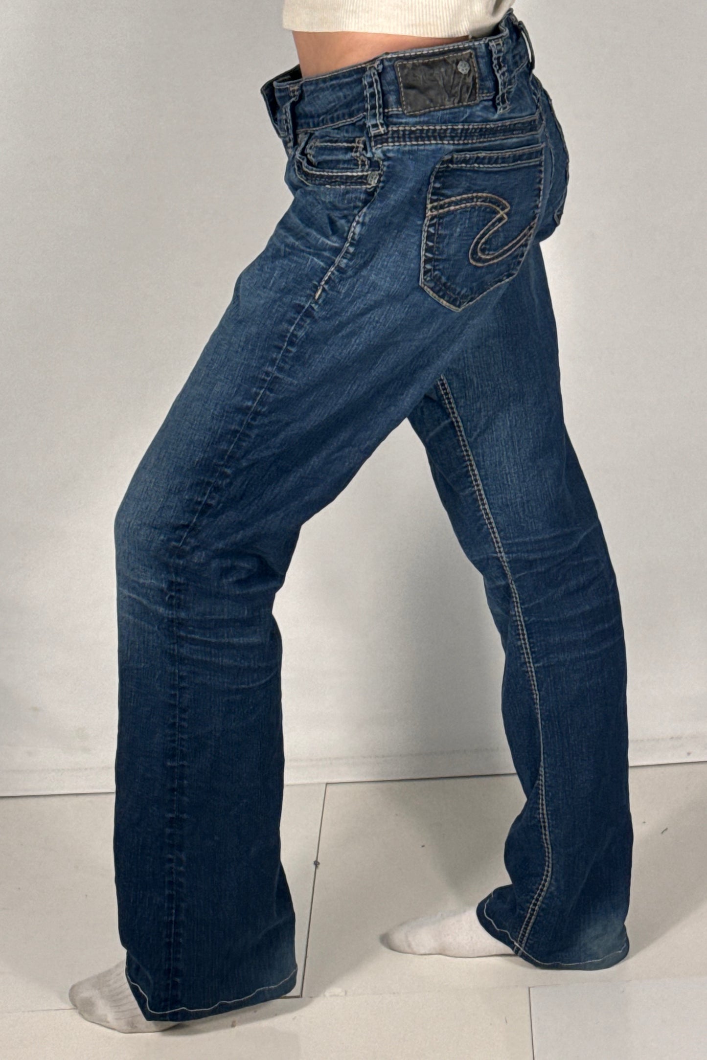 Lavtaljede jeans str: M