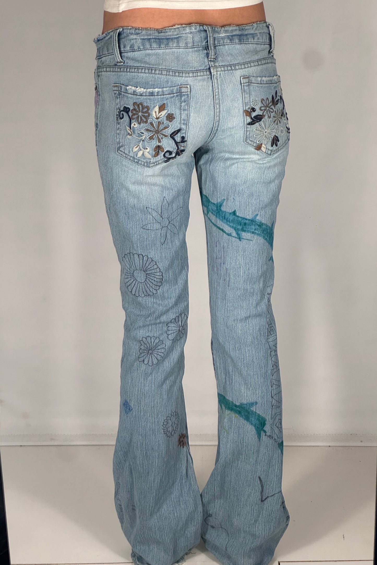 Lågmidjade jeans stl: XS
