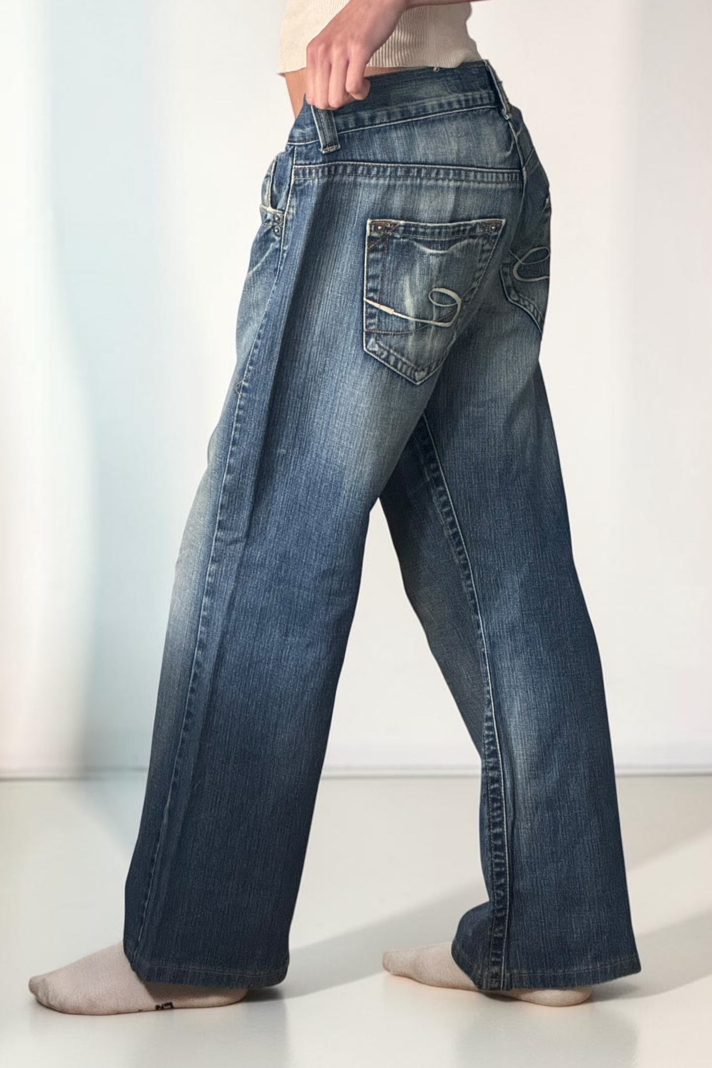 Lågmidjade jeans stl: L