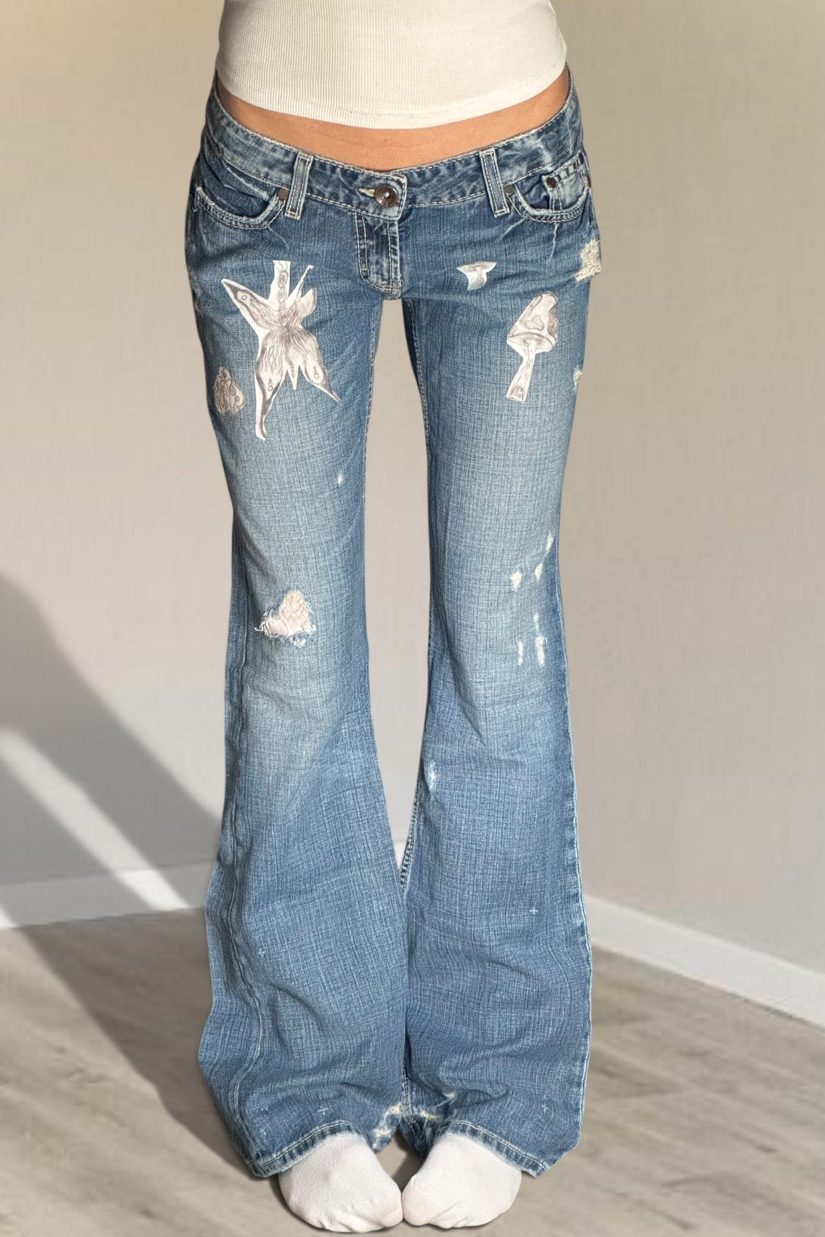 Lågmidjade jeans stl: S