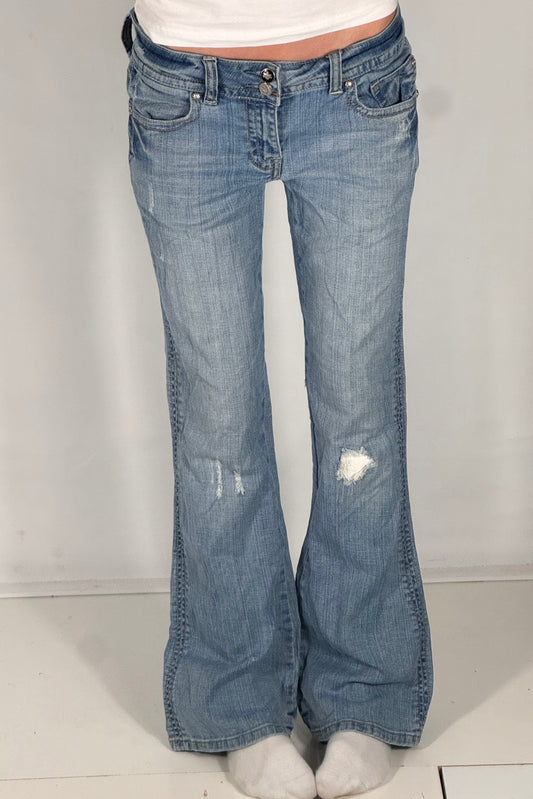Lavtaljede jeans str: S