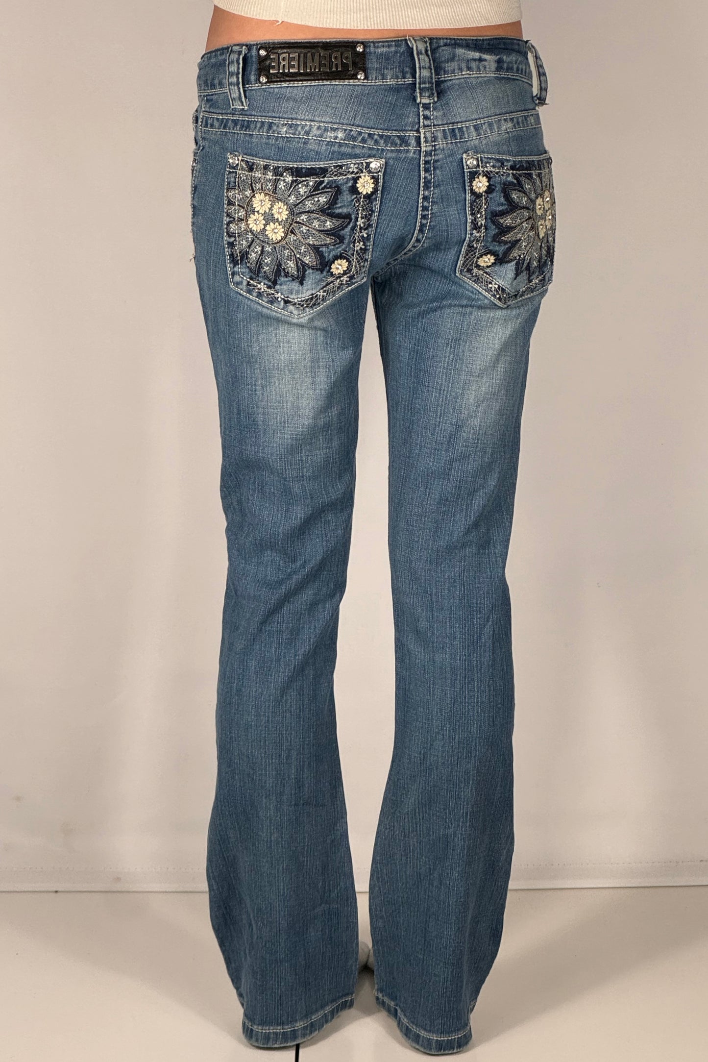 Lavtaljede jeans str: S