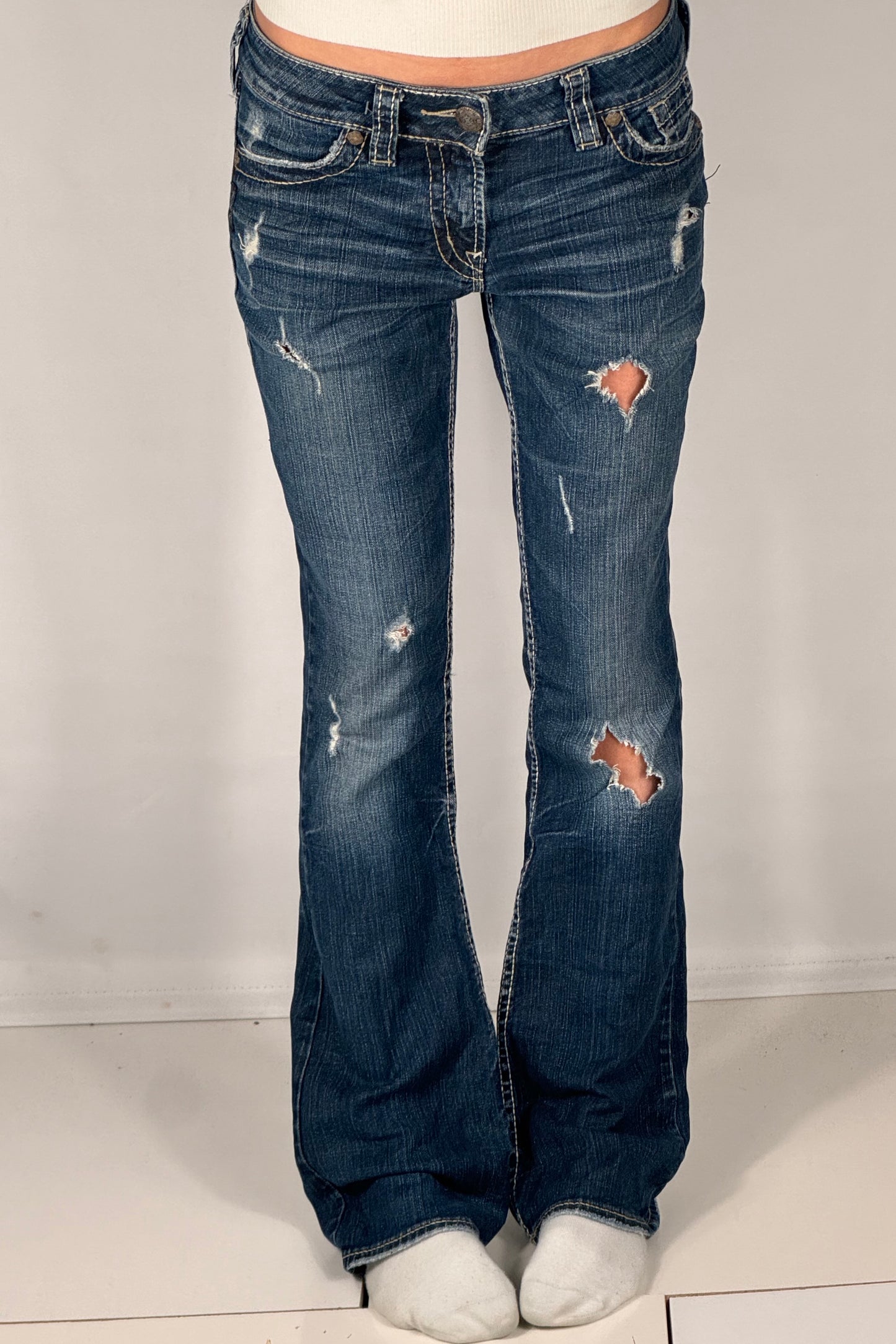 Lavtaljede jeans str: S