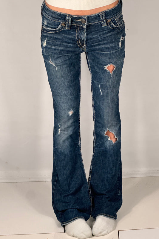 Lavtaljede jeans str: S
