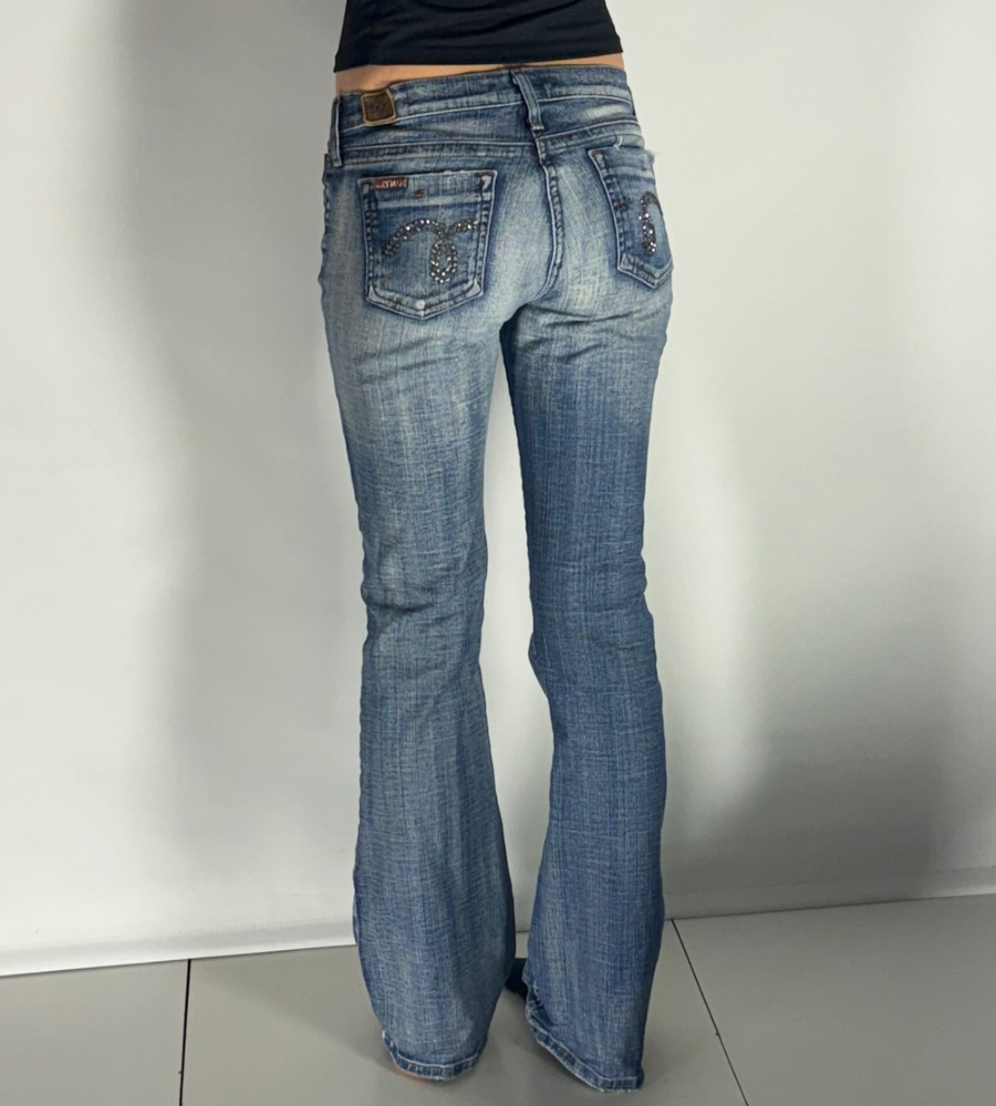 Lågmidjade jeans–stl: S