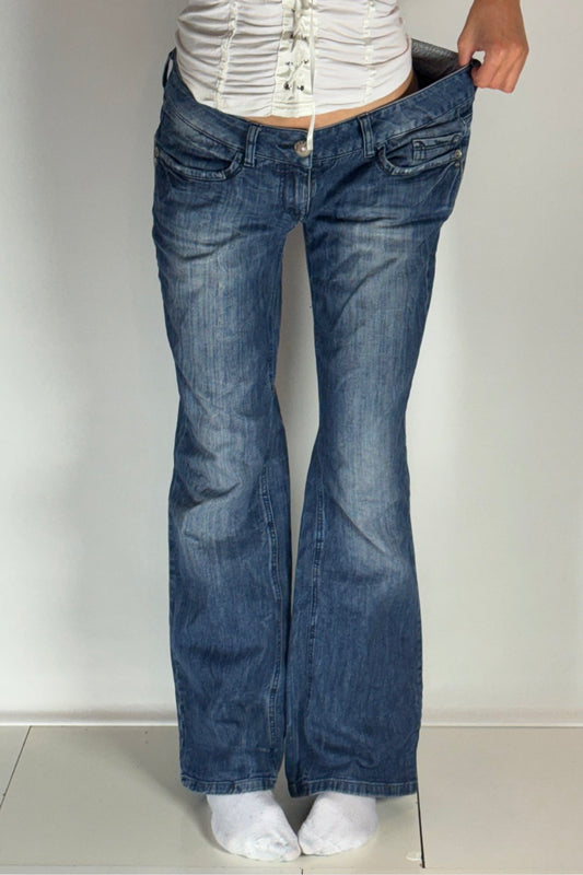 Lågmidjade jeans–stl: L