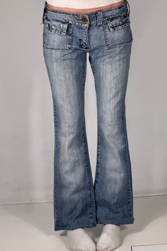 Lavtaljede jeans str: S