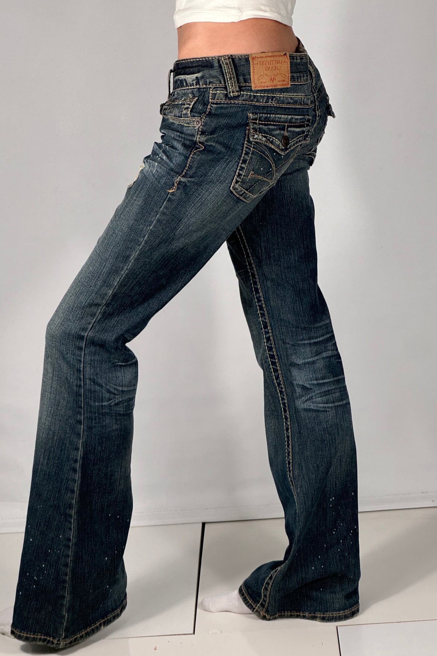 Lavtaljede jeans str: S
