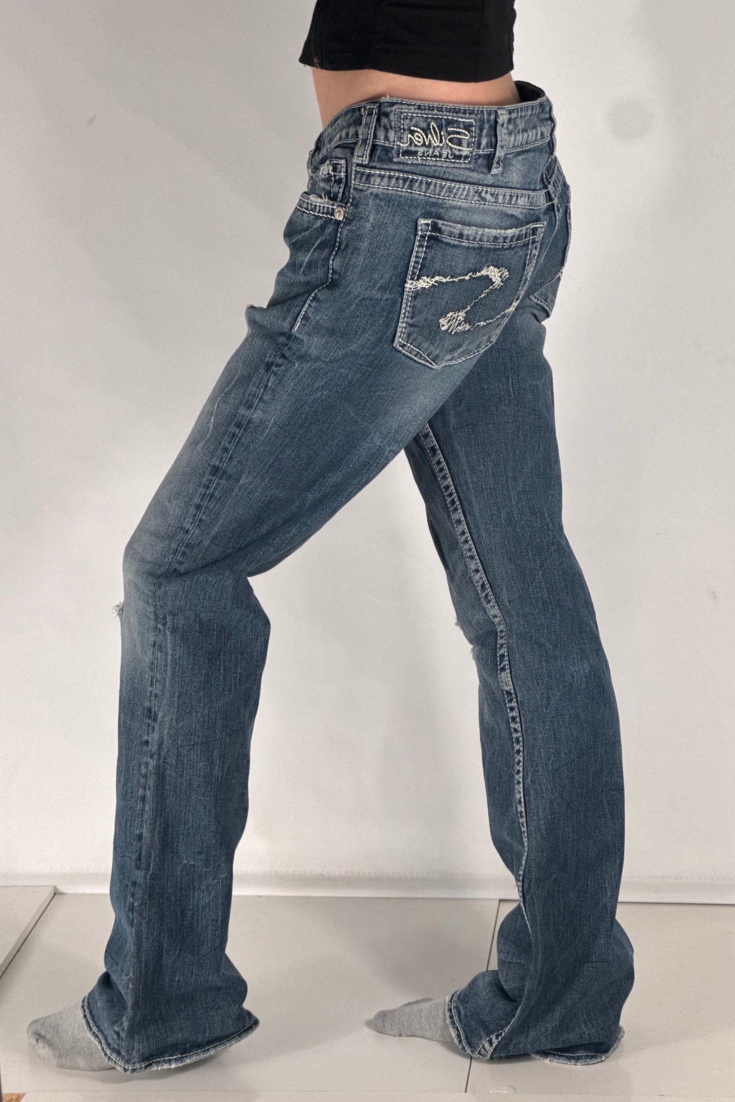 Lågmidjade jeans stl: M