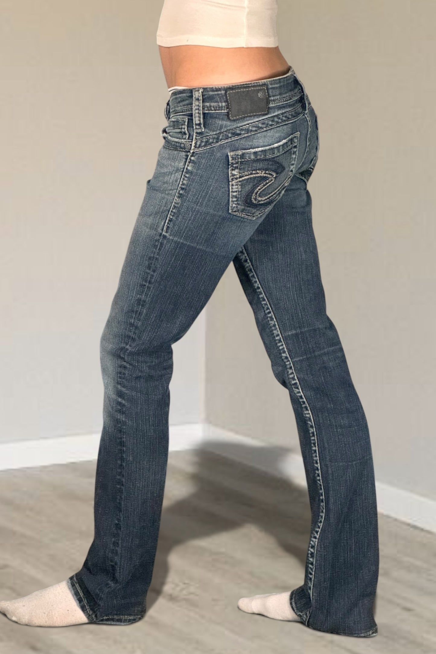 Lågmidjade jeans stl: S/M