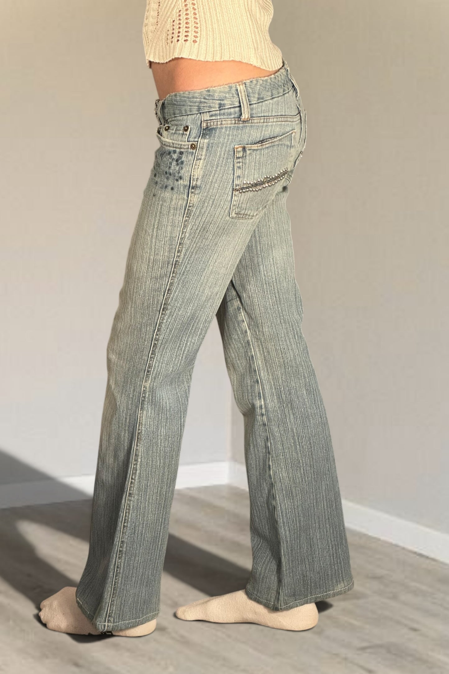 Lågmidjade jeans stl: S
