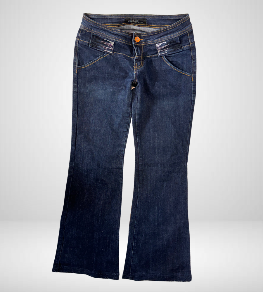 Lågmidjade jeans–stl: S/M