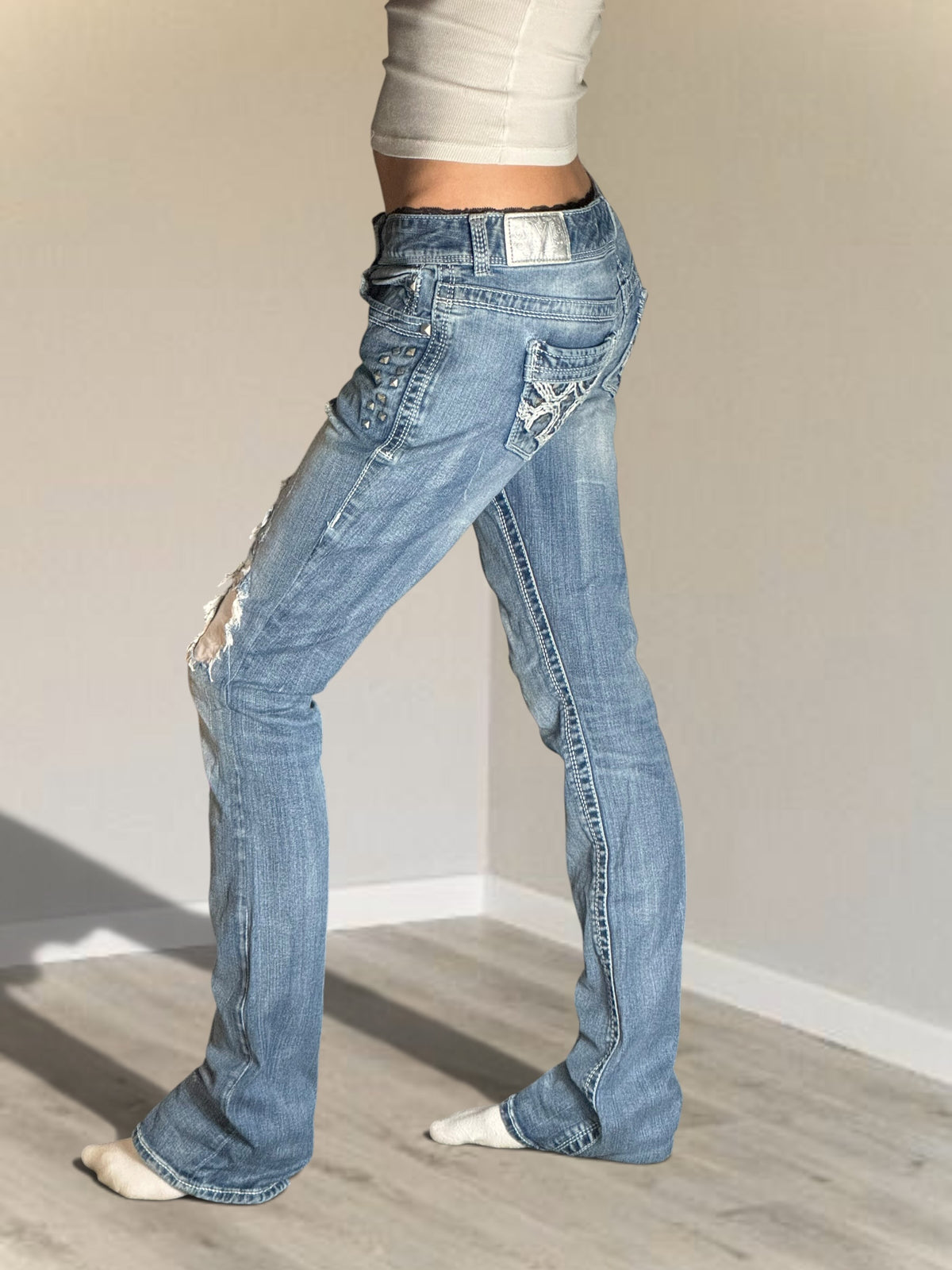 Lågmidjade jeans stl: S
