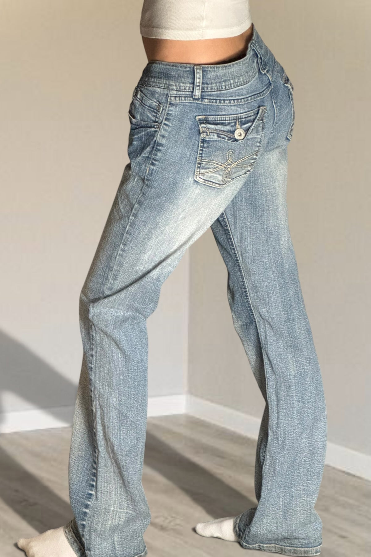 Lågmidjade jeans stl: M