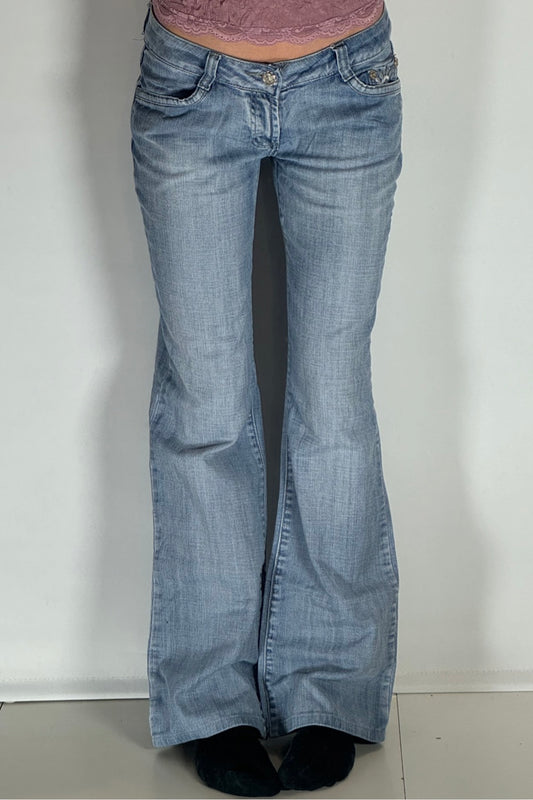 Lågmidjade jeans–stl: S