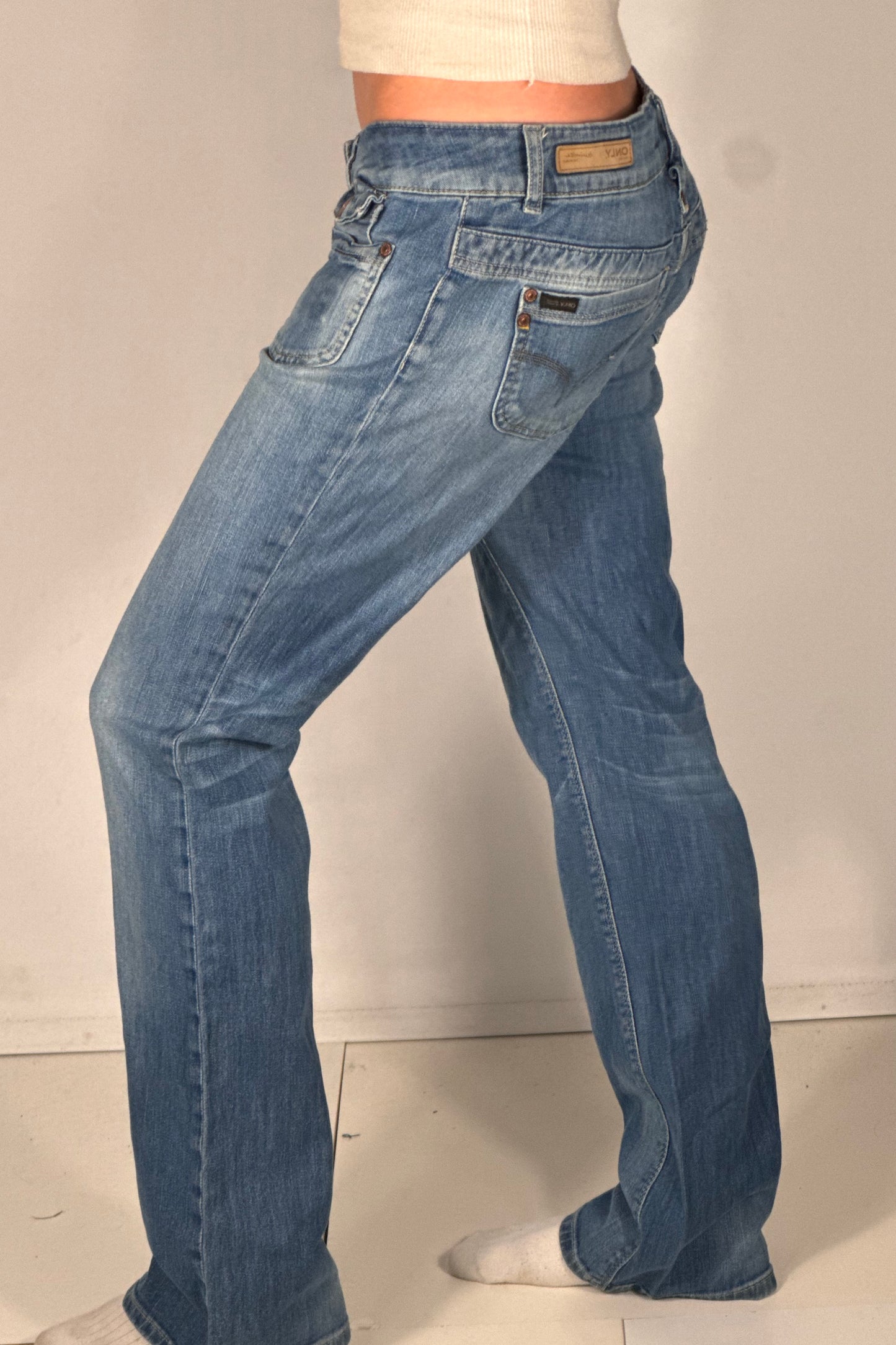 Lavtaljede jeans str: S