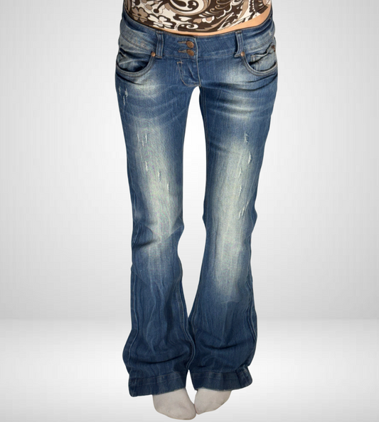 Lågmidjade jeans–stl: S