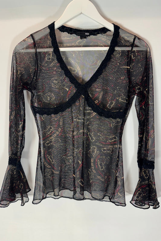 Genomskinlig topp stl: XS