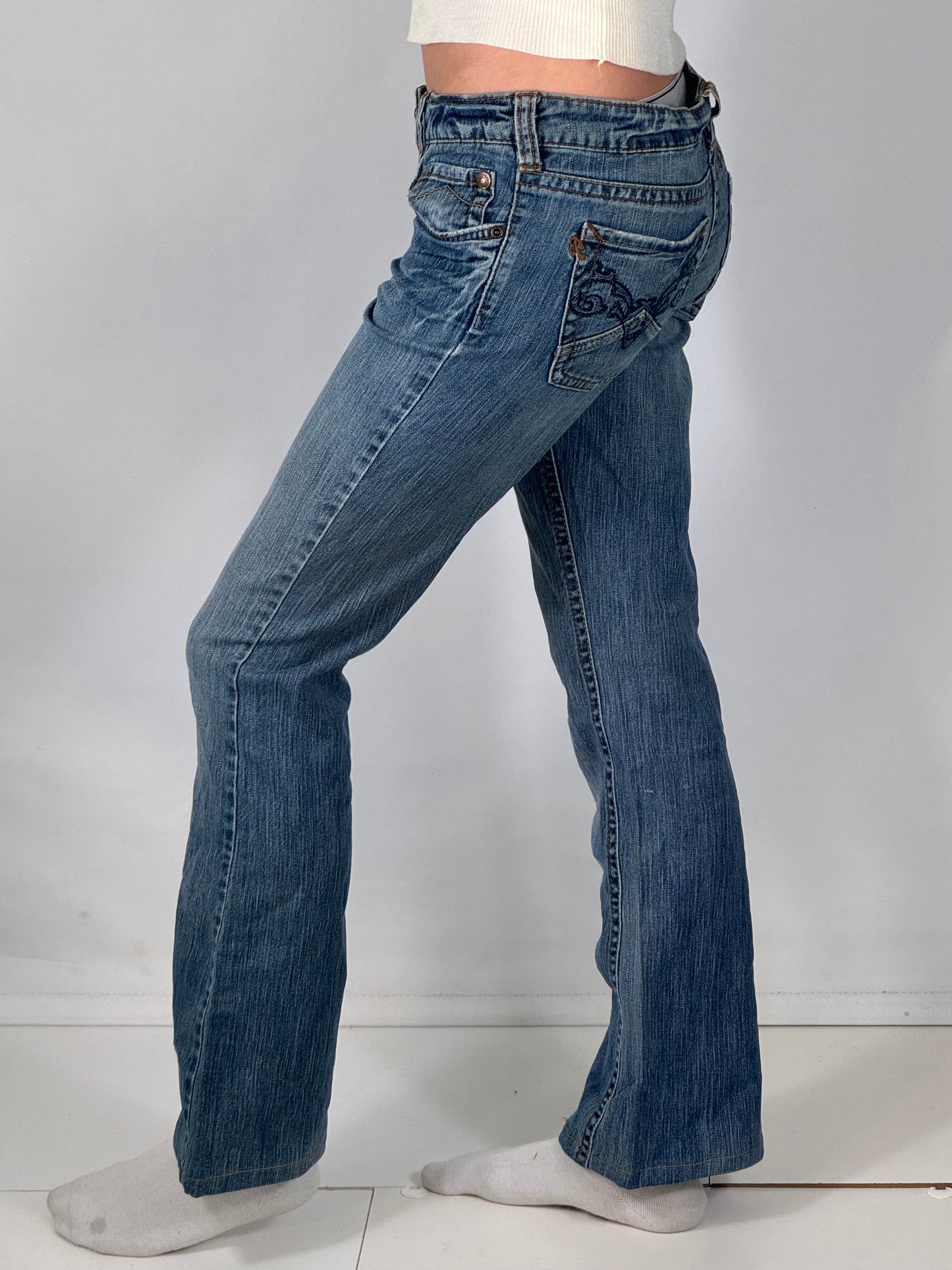 Lavtaljede jeans str: S