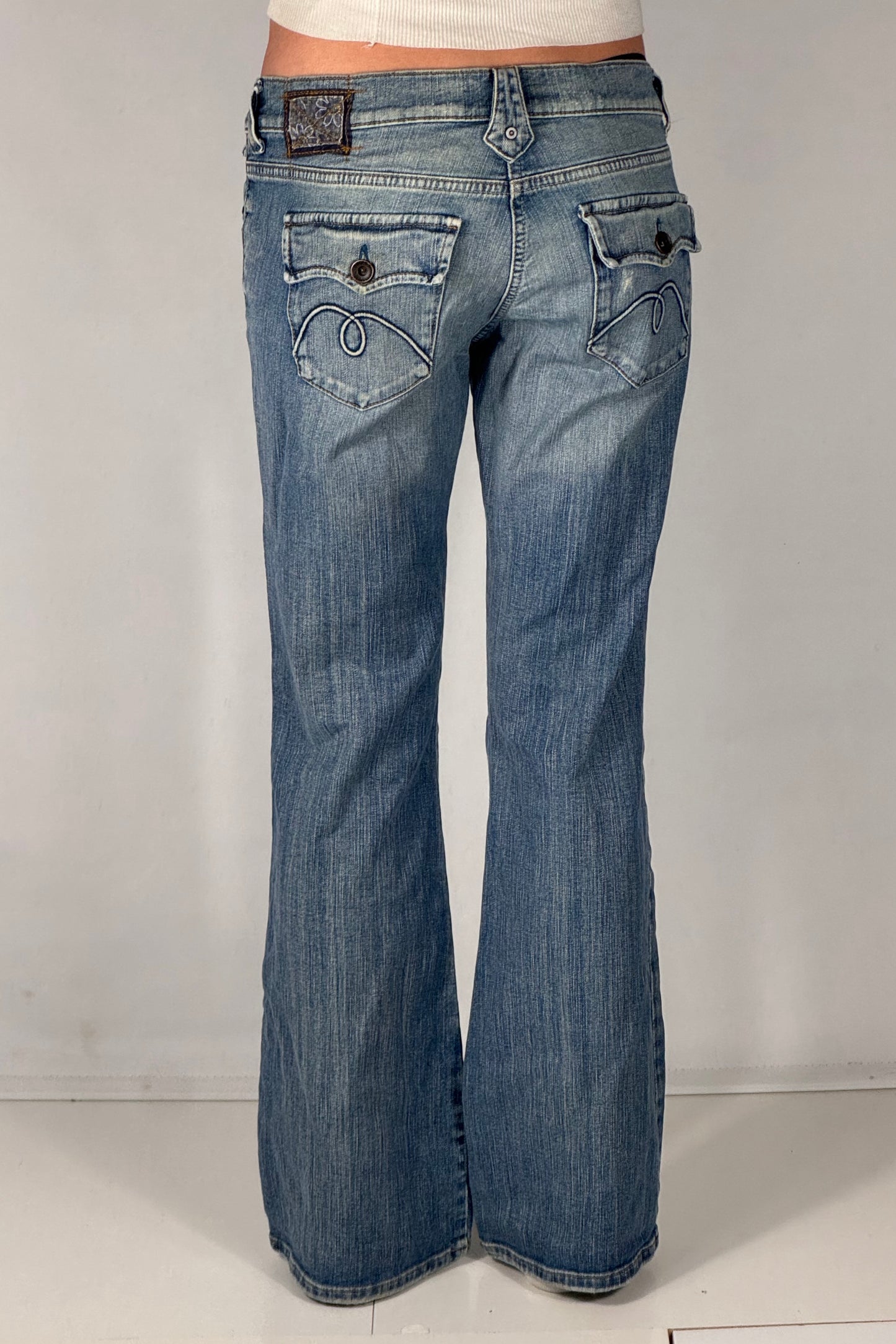 Lavtaljede jeans str: S