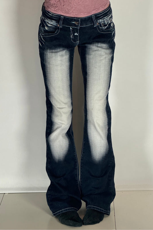 Lågmidjade jeans–stl: S