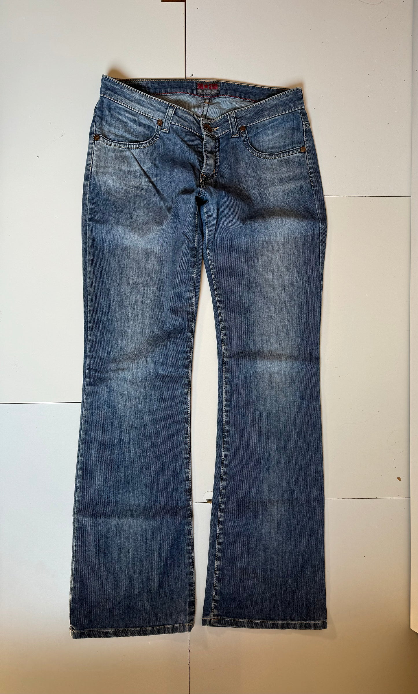 Lågmidjade jeans–stl: S