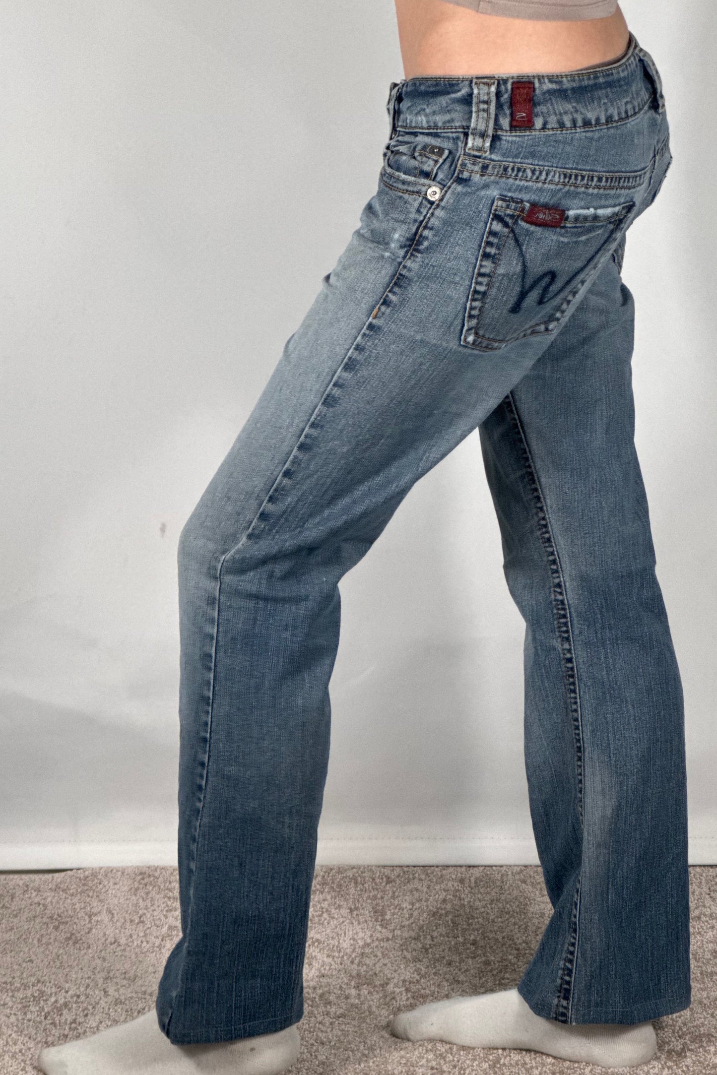 Lavtaljede jeans str: S