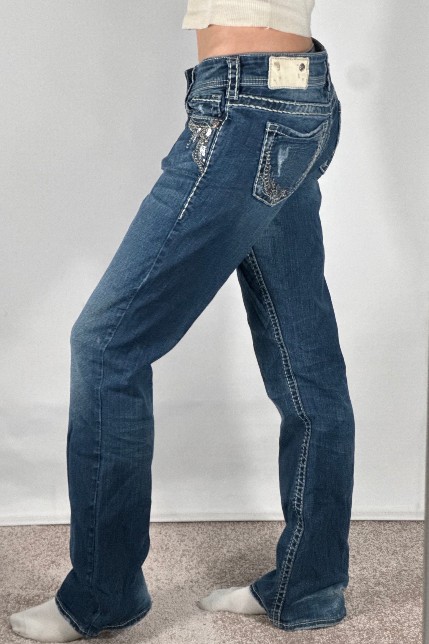 Lågmidjade jeans stl: S