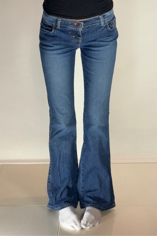 Lågmidjade jeans–stl: XS/S