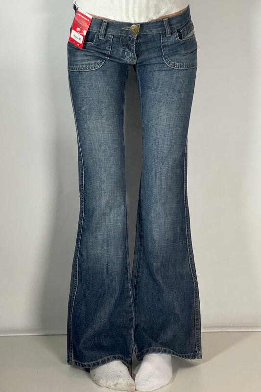 Lågmidjade jeans stl: XXXS (W27/L34)