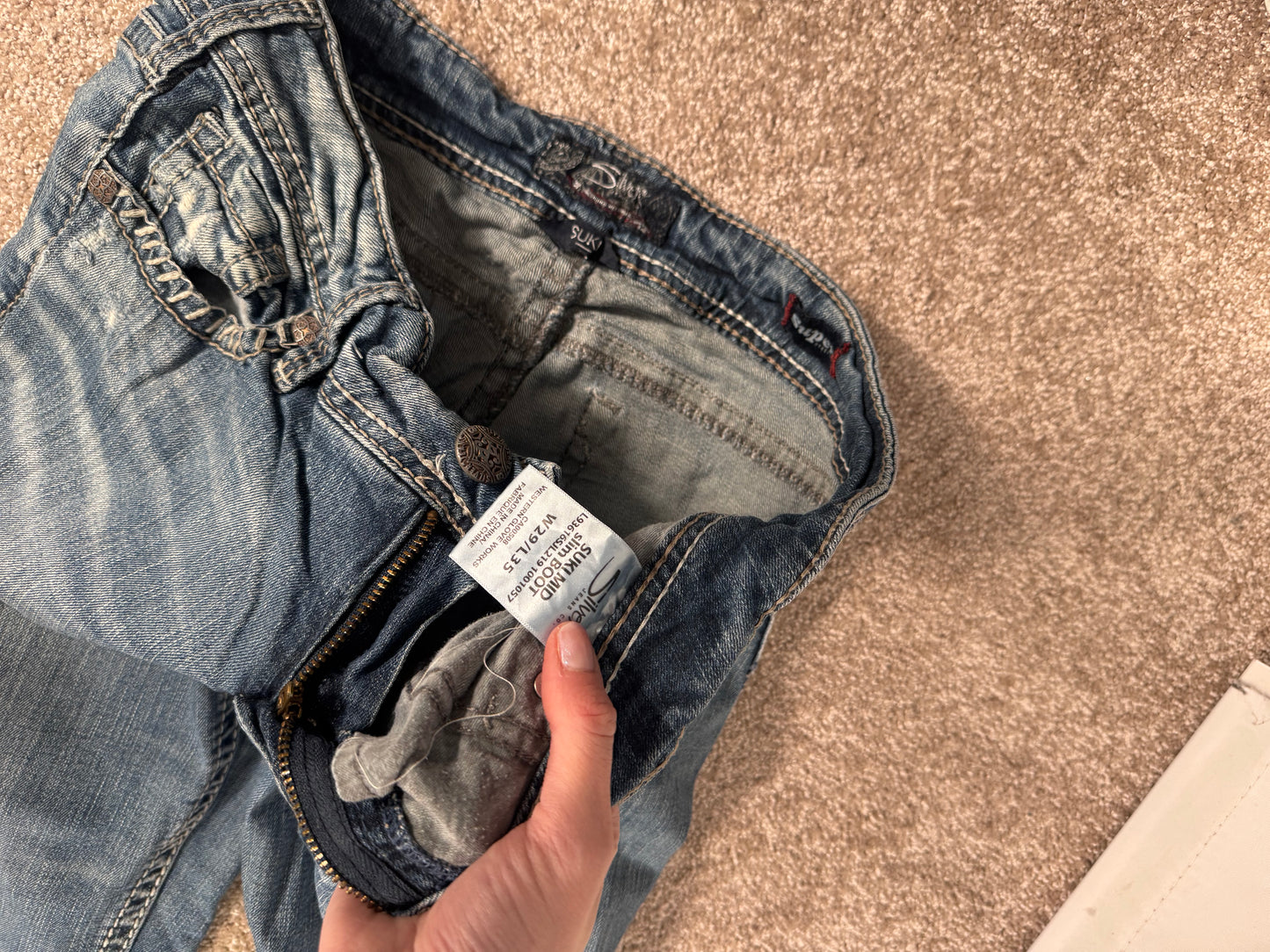 Lågmidjade jeans stl: M